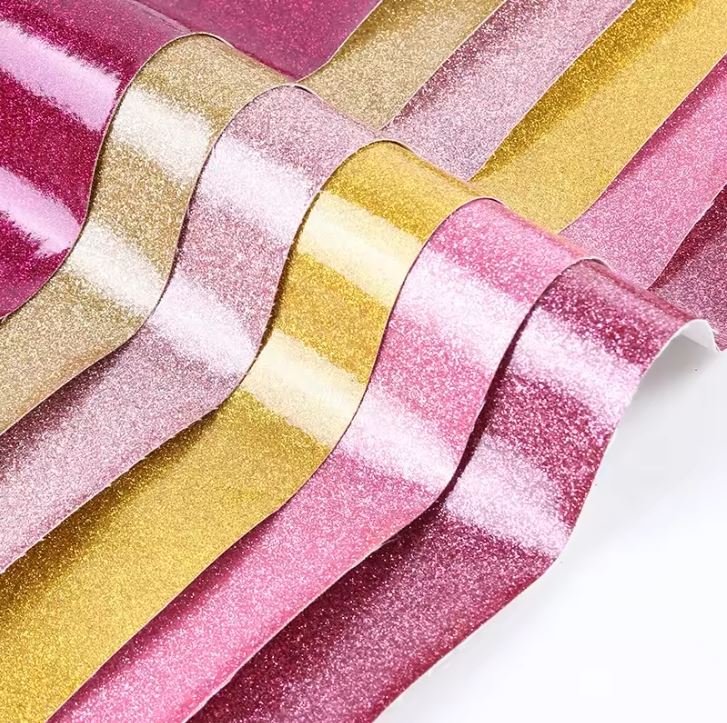 0.6 MM Soft Glazed Fabric Leather PU Faux Synthetic Leather For Women Shoes Leather