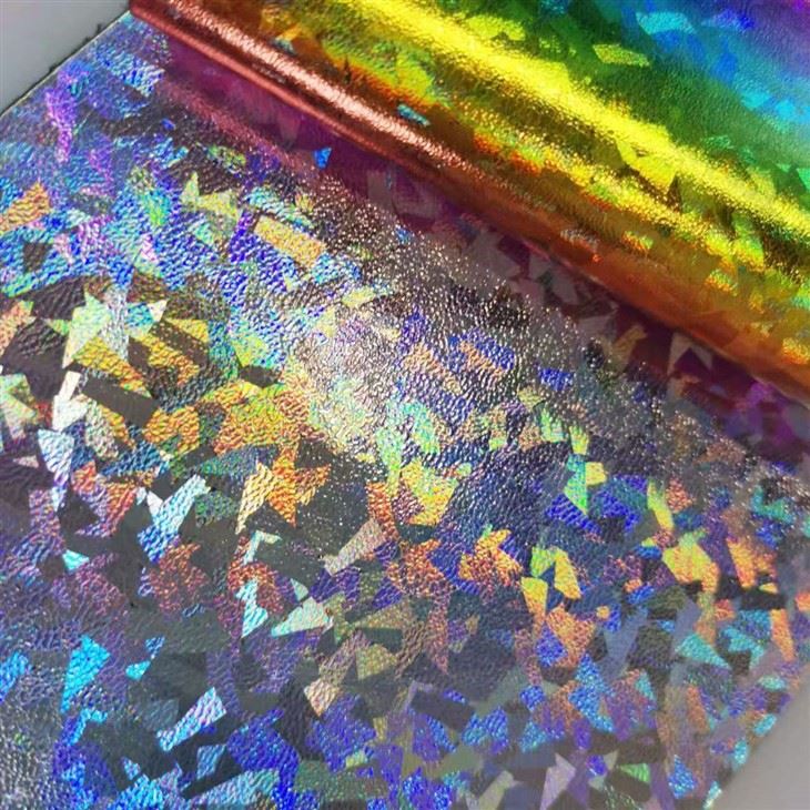 Waterproof Metallic Space PU Nonwoven Leather With Sweet Circle Design For Bags, Shoes & Football best